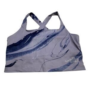 Nike women's marble-patterned sports bra Purple Size Medium